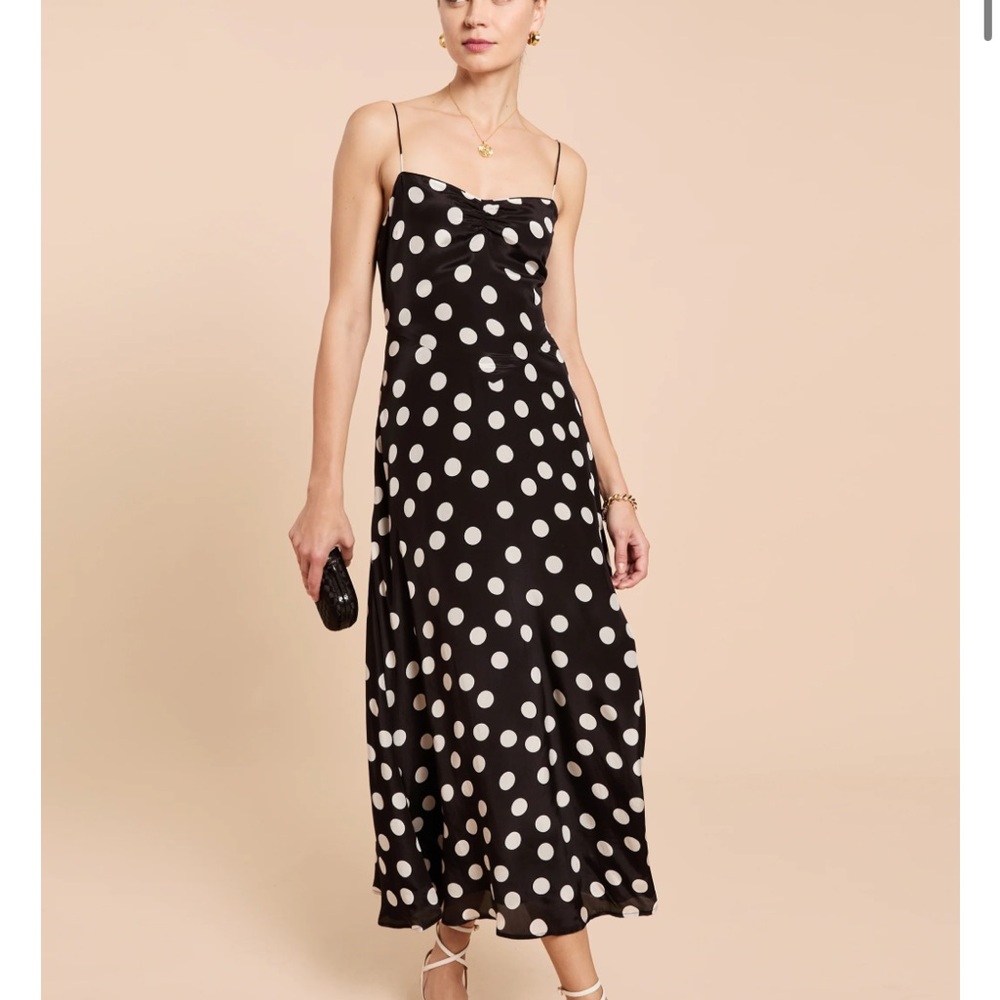 Few Moda Kourt Adel Dress in Black Polka Dot